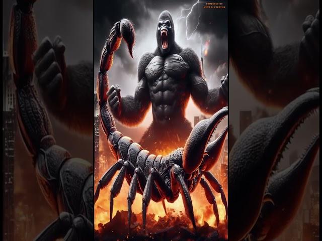 KING KONG X SCORPION #ai #scorpio #scorpion #fusion  #kingkong #hybridanimals #hybrid #viralshorts