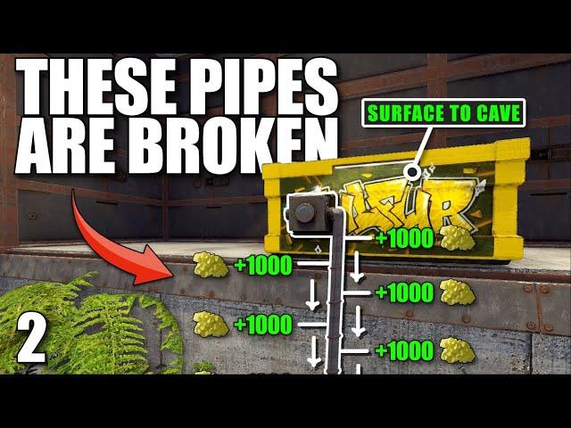 I BUILT A SURFACE TO CAVE PIPING SYSTEM TO SYPHON A CLANS LOOT | Solo Rust