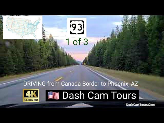 1 of 3 Driving Entire Highway US-93 South. Montana, Idaho, Nevada, Arizona 4K  Dash Cam Tours 2020