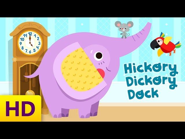 Hickory Dickory Dock - Children's Song with Lyrics - Animated Cartoon | Kids Academy