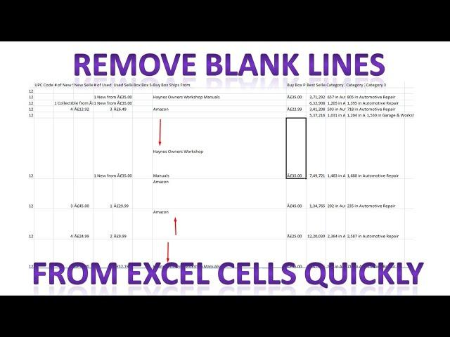 How to remove blank lines within a cell in excel [solved]