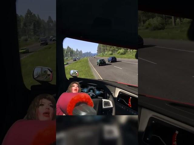 VALORIE BECOMES A TRUCKER.. #funny #gaming #twitch #meme #shorts  #cars #ats #trucking #satire