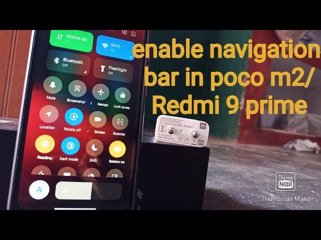 enable navigation bar in poco m2/redmi 9prime/m2 pro/on navigation bar updated MiUI #shorts