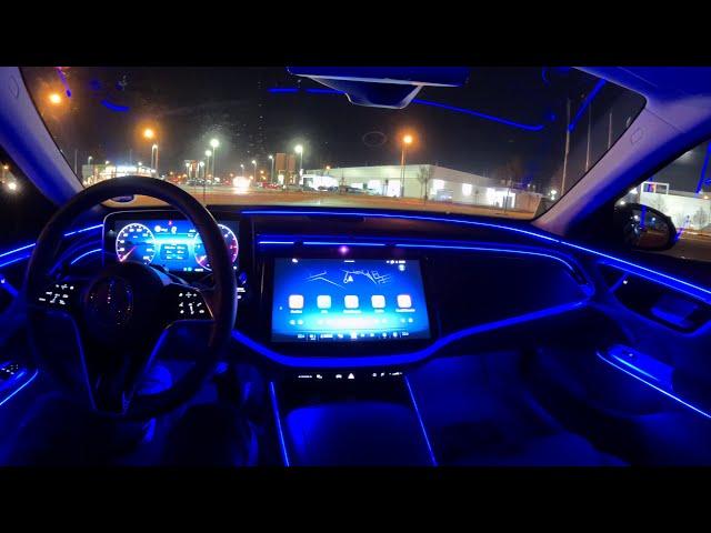 2024 Mercedes E Class 220 d 220 PS NIGHT POV DRIVE TOPSPEED and ACCELERATION Würzburg (60 FPS/1440p)