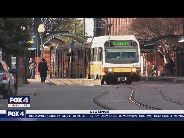 Dallas Weather: DART warns riders to expect delays during winter storm