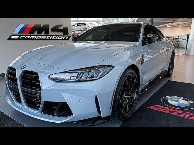 2021 BMW M4 Competition G82 Brooklyn Grey Walkaround Review Exhaust Sound Revs