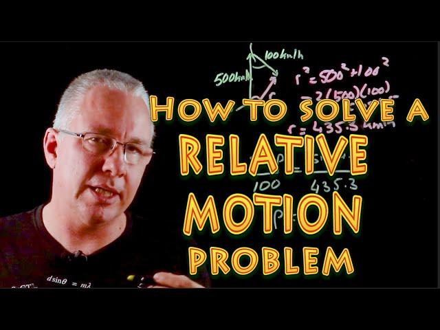 a sample worked solution of a relative motion problem