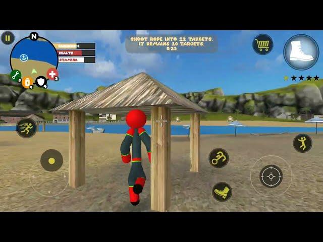 AMAZING SPIDER STICKMAN ROPE HERO VOLCANO MINE BATTLE!