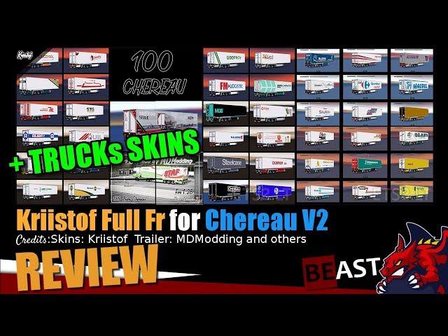 ETS2 | trailer mod "Kriistof Full Fr for Chereau V2" (1.28) - review