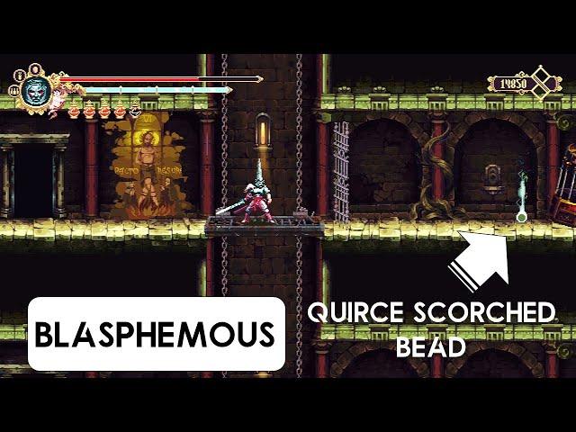 Closed Gate in Wall of Holy Prohibitions [Blasphemous Puzzle & Quirce Scorched Bead]