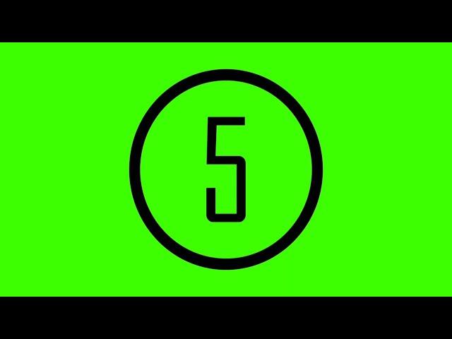 5 second timer green screen with sound | 5 second countdown green screen