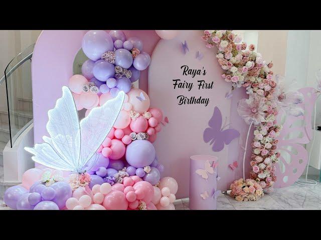 Stunning Butterflies Setup for a Fairy First Birthday | Butterfly with lights | Custom Decor
