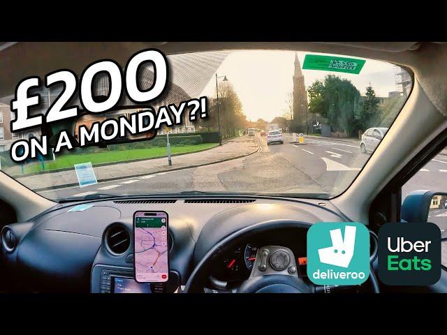 Can I Make £200 in ONE DAY with Deliveroo and Uber Eats?! Food Delivery Challenge!