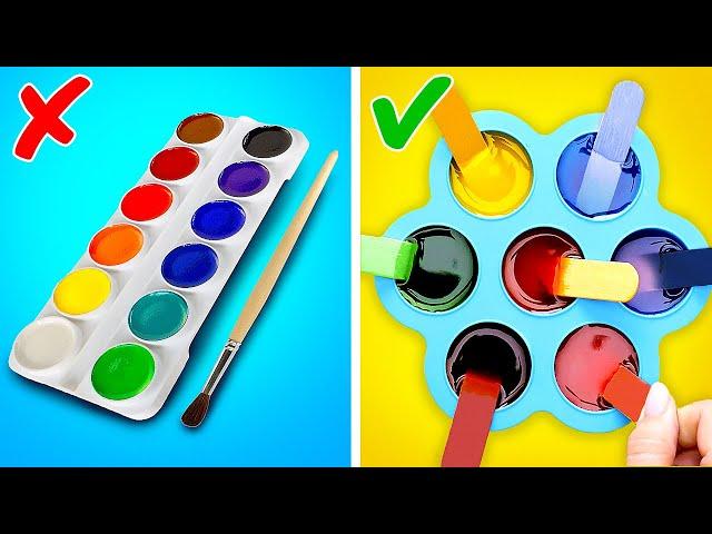 DIY EDIBLE PAINTS FOR KIDS || Smart Hacks That Will Make Parents' Life Easier