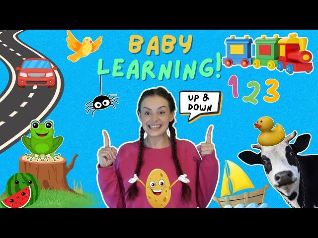 Miss Katie's Baby Learning Compilation  - Learn First Words, Animal Names & Sounds + Nursery Rhymes