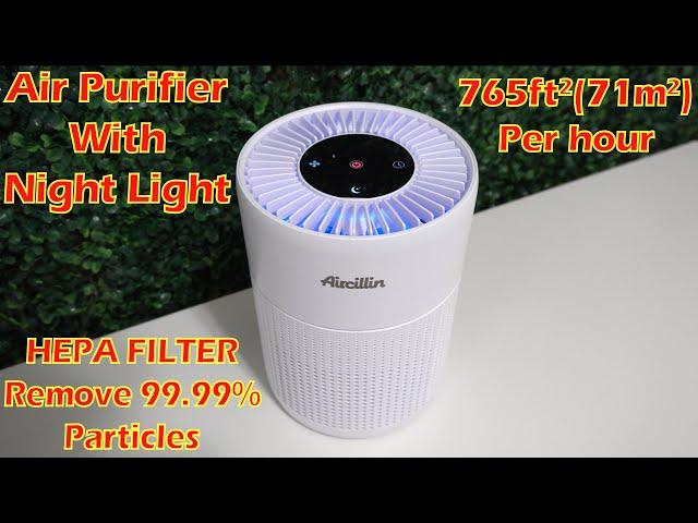 Aircillin Air Purifier HEPA Filter Remove 99.99% of airborne particles