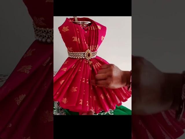 Varamahalakshmi Saree Draping With One Blouse Piece | #Varamahalakshmi | Kalasam Decoration