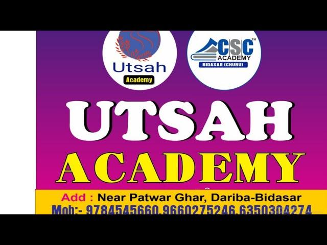 UTSAH ACADEMY Live Stream