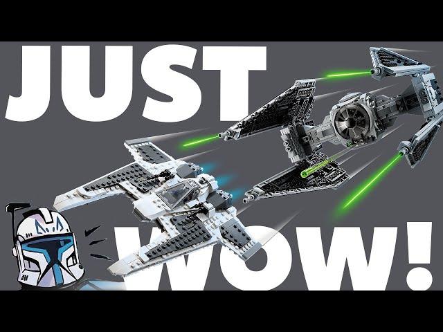 A New FAVORITE! | Lego Mandalorian Fang Fighter vs TIE Interceptor REVIEW