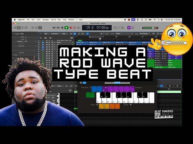 MAKING A ROD WAVE TYPE BEAT - SILENT COOK UP - LOGIC PRO X TUTORIAL