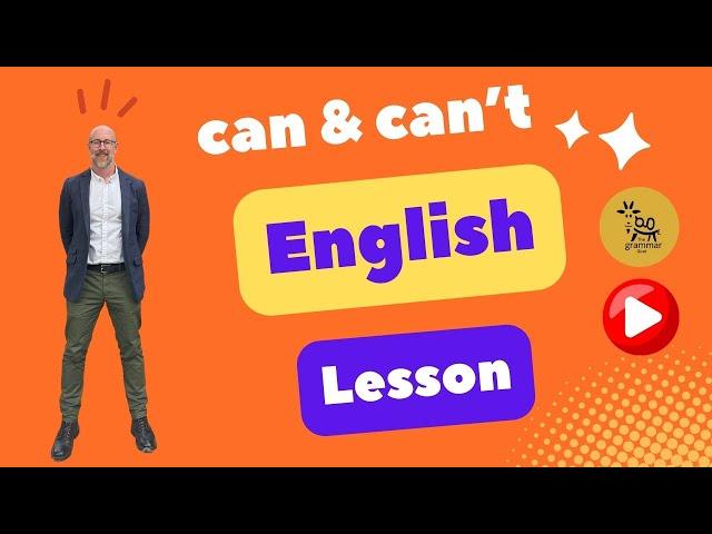 Grammar Goat English: Can & Can't #learnenglish #grammar #english