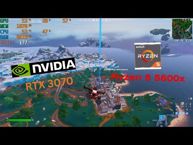 Fortnite RTX 3070 Ryzen 5 5600x Comp Settings Gameplay