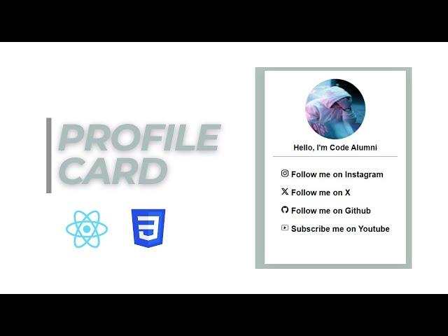 How to Make Responsive Profile Card in React.js