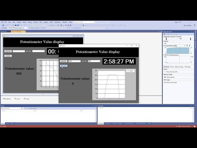 Create GUI for Arduino using Visual Basic-Windows Form Application #Potentiometer_read