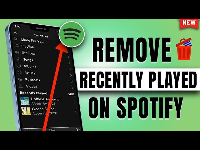 How To Delete/Remove Recently Played On Spotify 2024 | Clear Spotify Recent History