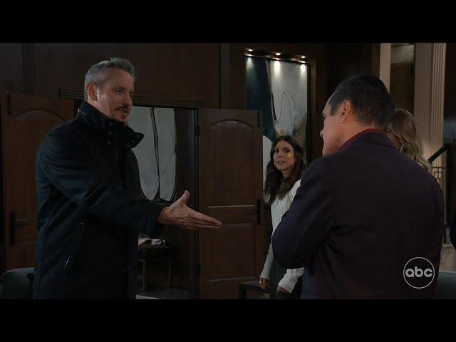 Sonny Doesn't Shake Brennan's Hand After Meeting Him on General Hospital (Dec. 20, 2024)