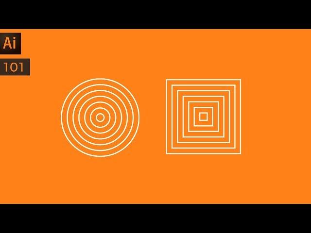 How to make concentric shapes in Illustrator