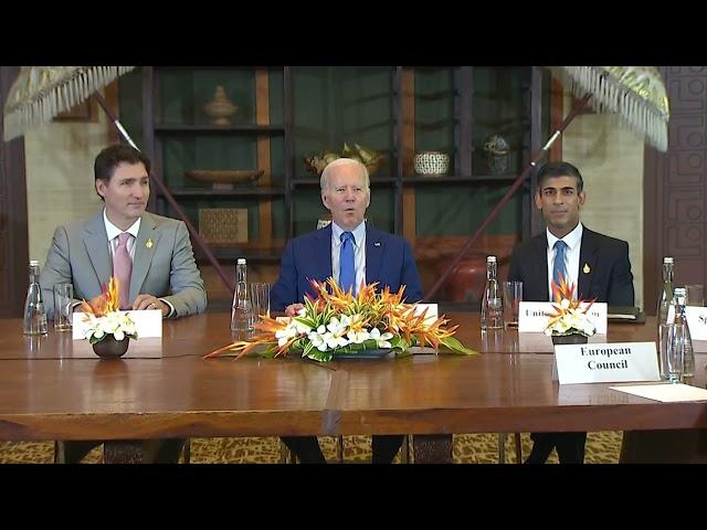 President Joe Biden holds roundtable with world leaders after fatal explosion in Poland