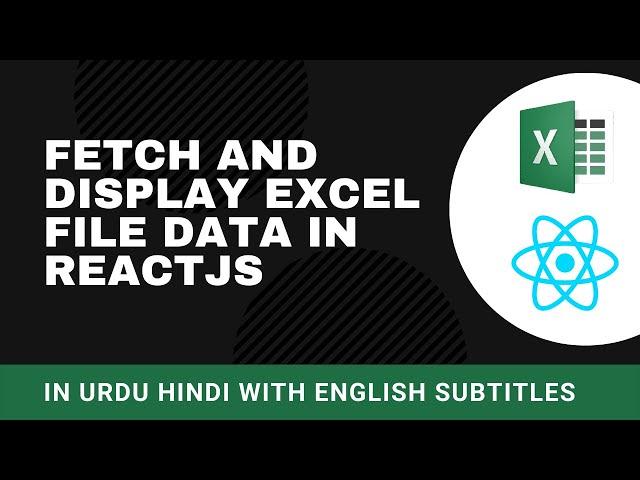 How to fetch excel data as json in Reactjs