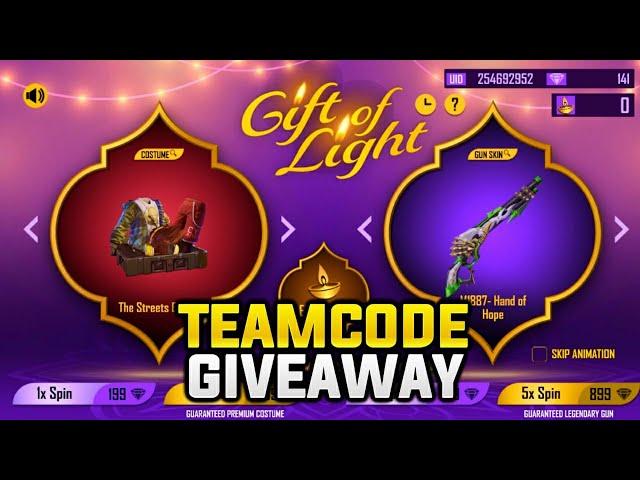 free fire live  break dancer bundle giveaway today |  free fire live team code giveaway | #fflive