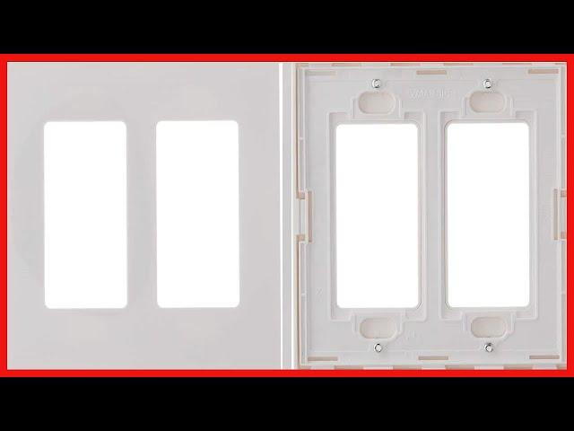 Great product -  Leviton 80309-SW 2-Gang Decora Plus Wallplate Screwless Snap-On Mount, White