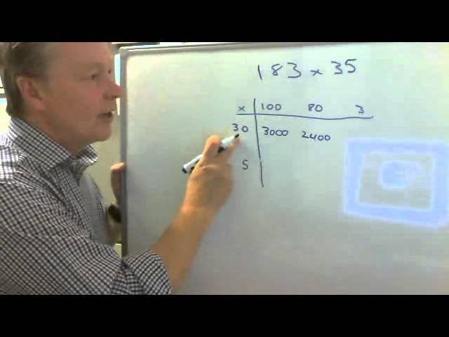 How to do long multiplication using grid or partition method