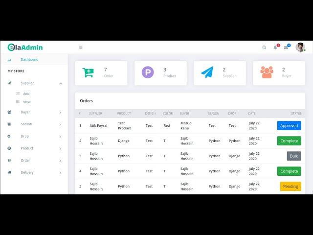 Inventory Management System using Python Django