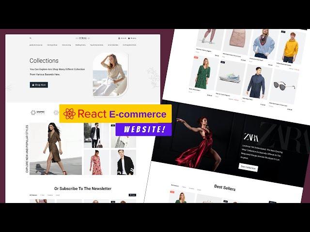 React JS Ecommerce Website using React JS and Tailwind CSS