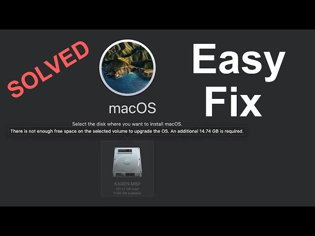 Fix: There is not Enough Free Space to Upgrade macOS