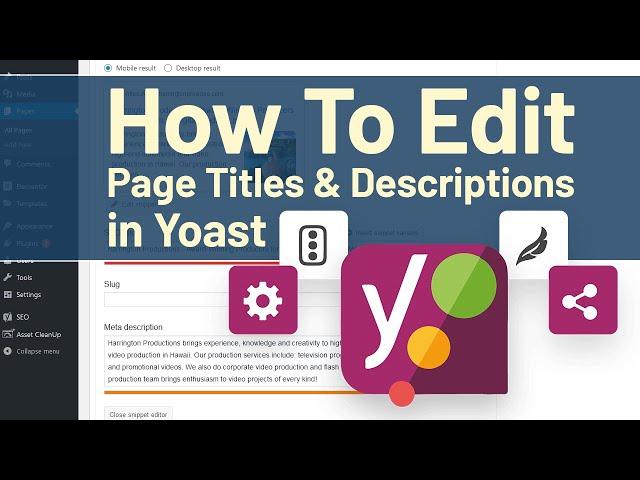 How to Edit Meta Tags on Wordpress with Yoast SEO