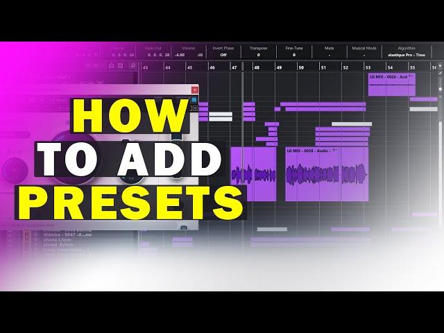 How To Add Mixing And Mastering Presets In Cubase