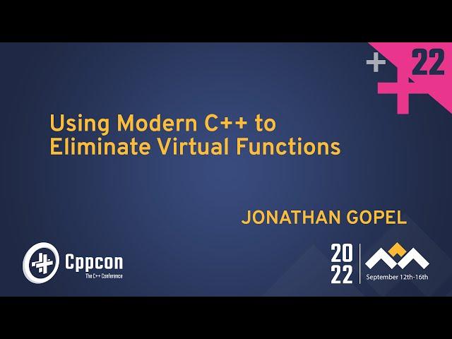 Using Modern C++ to Eliminate Virtual Functions - Jonathan Gopel - CppCon 2022