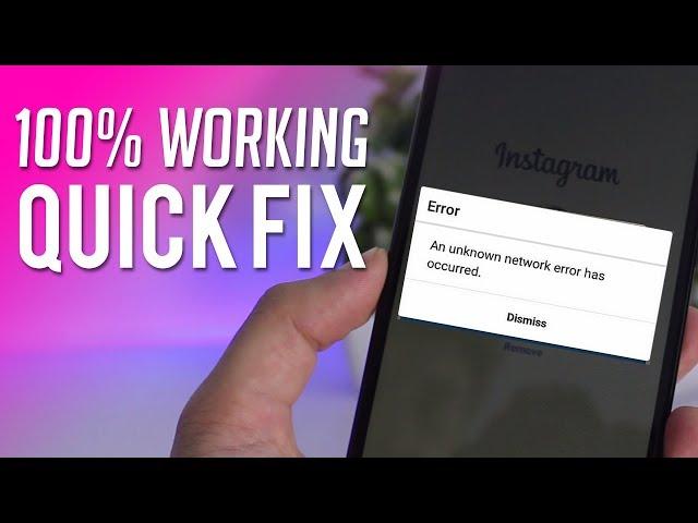 How To Fix Instagram An Unknown Network Error has Occurred - Fix Instagram Login Errors