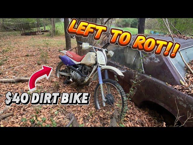 $40 abandoned dirt bike! WILL IT RUN???