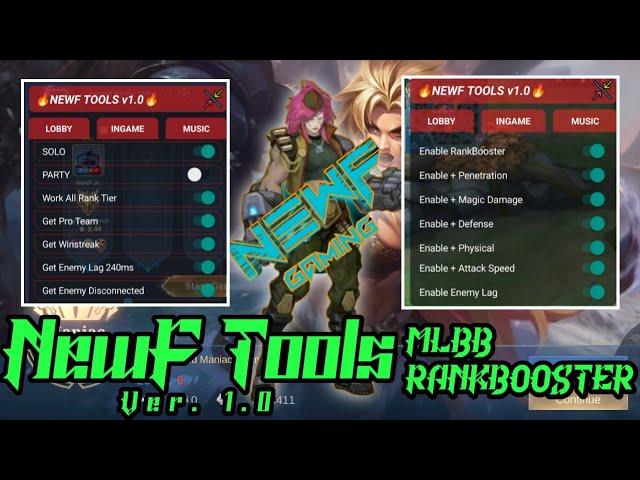 NewF Tools v1.0 ( MOD MENU MLBB RANKBOOSTER )