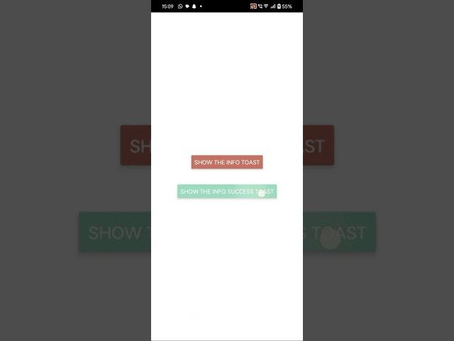 react native custom show toast message in the React Native  #react native