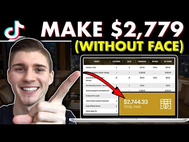 TikTok Affiliate Marketing For Beginners (WITHOUT SHOWING YOUR FACE)