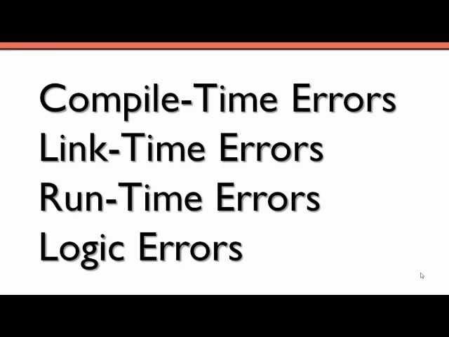 Programming Errors (C++)