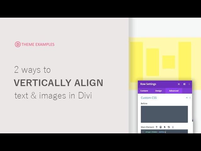 Vertically align Divi content