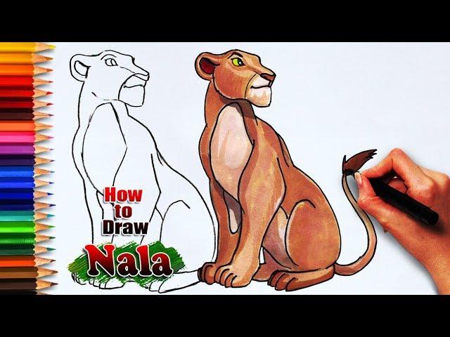 How to draw Nala from the lion king | The Lioness drawing | drawing tutorials | learning for art